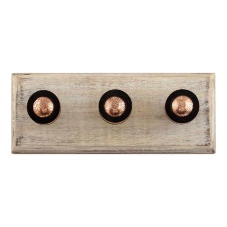 Black Copper Brass Tiny Flower Resin Wooden Hook 